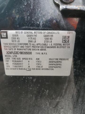 2CNFLCEC1B6395690 - 2011 CHEVROLET EQUINOX LS BLACK photo 13