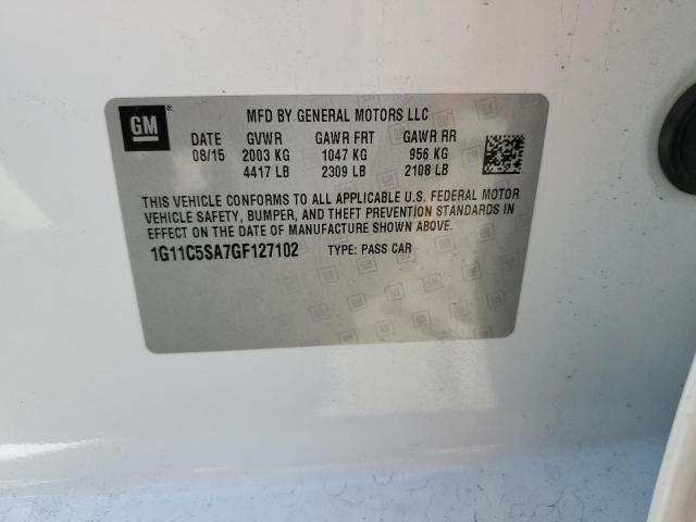 1G11C5SA7GF127102 - 2016 CHEVROLET MALIBU LIM LT 白色 照片 12