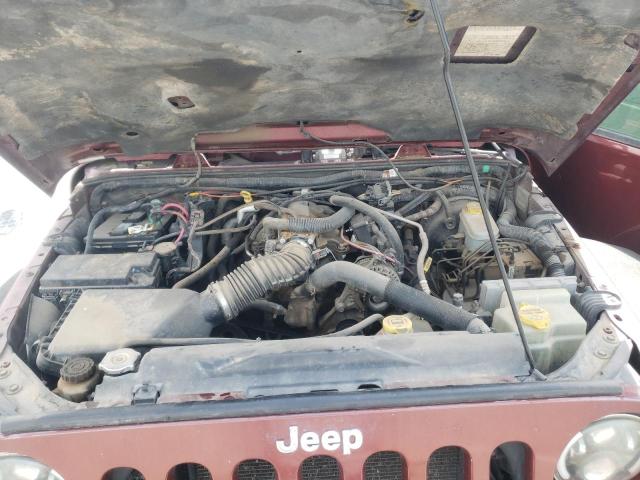 1J4GA59177L150792 - 2007 JEEP WRANGLER SAHARA MAROON photo 11