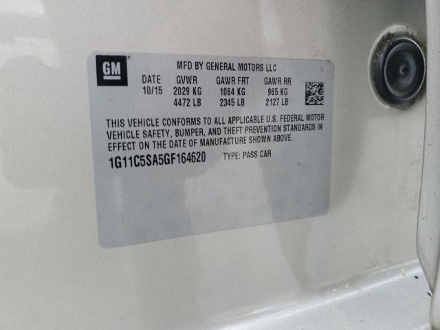 1G11C5SA5GF164620 - 2016 CHEVROLET MALIBU LIM LT 米色 照片 12