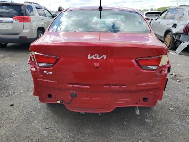 3KPA24AD8NE490466 - 2022 KIA RIO LX RED photo 6