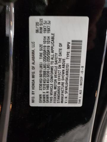 5FNRL6H9XLB063701 - 2020 HONDA ODYSSEY ELITE BLACK photo 13