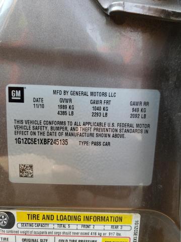 1G1ZC5E1XBF245135 - 2011 CHEVROLET MALIBU 1LT TAN photo 13