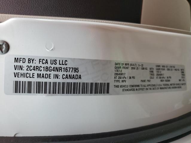 2C4RC1BG4NR167795 - 2022 CHRYSLER PACIFICA TOURING L 白色 照片 14