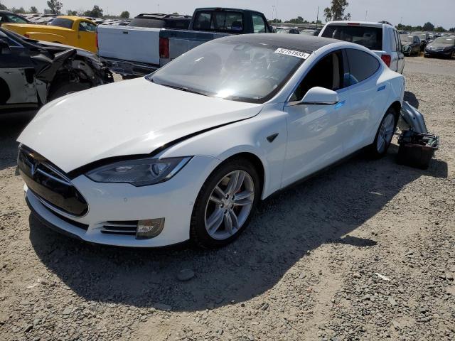 5YJSA1H19EFP56542 - 2014 TESLA MODEL S Білий фото 1