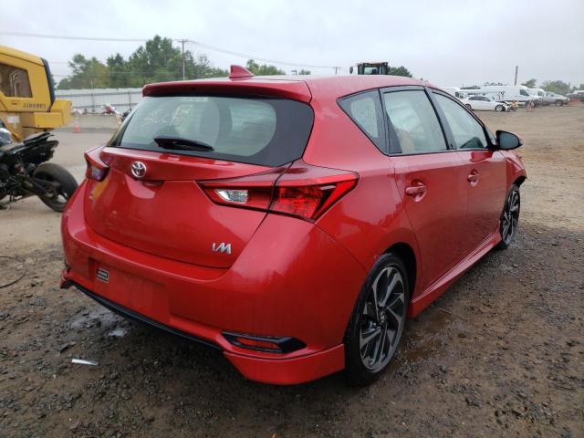 JTNKARJE7JJ572968 - 2018 TOYOTA COROLLA IM RED photo 4