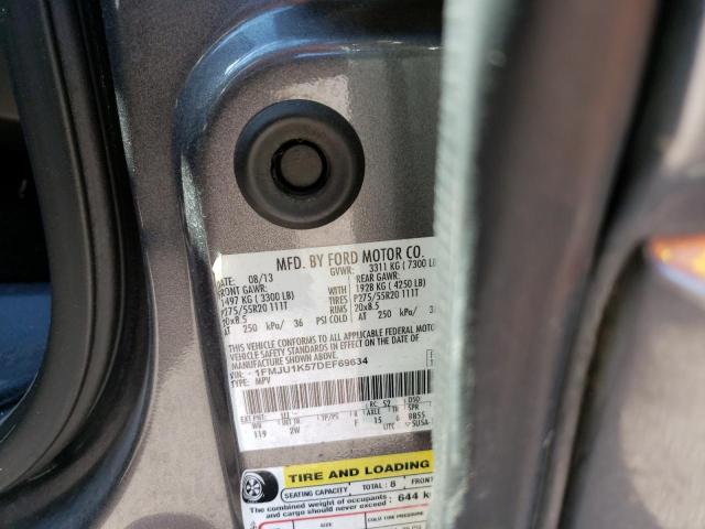 1FMJU1K57DEF69634 - 2013 FORD EXPEDITION LIMITED GRAY photo 13