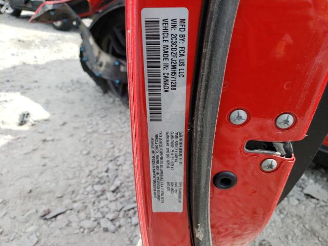 2C3CDZFJ2MH571288 - 2021 DODGE CHALLENGER R/T SCAT PACK RED photo 12