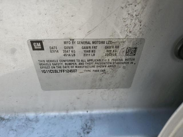 1G11C5SL7FF124507 - 2015 CHEVROLET MALIBU 1LT SILVER photo 12