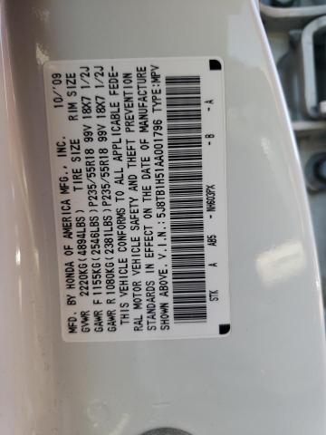 5J8TB1H51AA001796 - 2010 ACURA RDX TECHNOLOGY WHITE photo 13