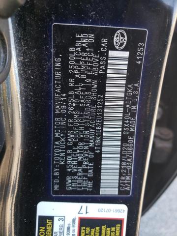 4T1BK1EB2EU131252 - 2014 TOYOTA AVALON BASE Qara foto 13