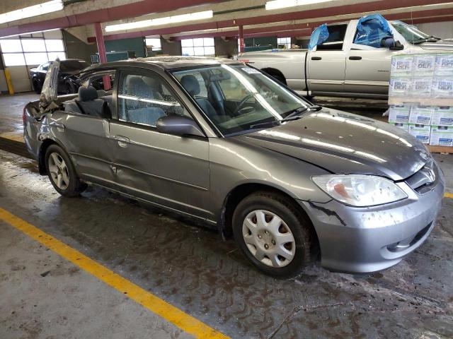 2HGES26744H507793 - 2004 HONDA CIVIC EX GRAY photo 4