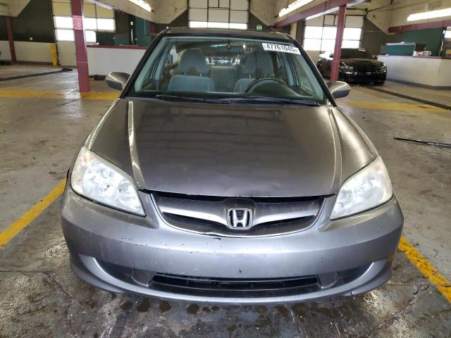 2HGES26744H507793 - 2004 HONDA CIVIC EX GRAY photo 5