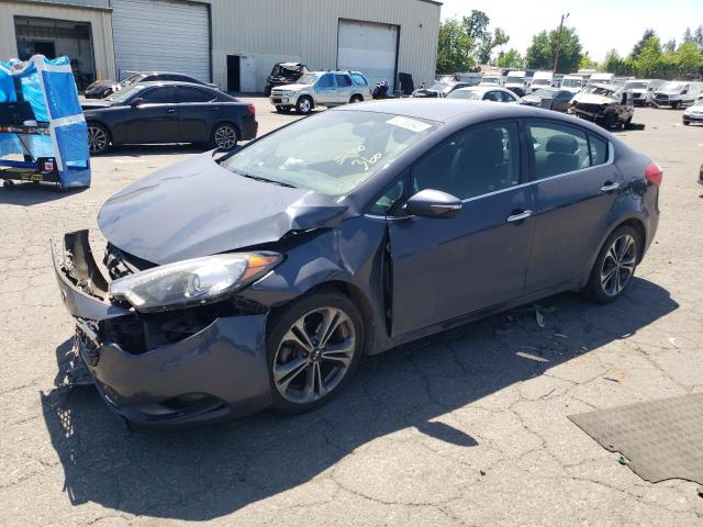 KNAFX4A83G5449975 - 2016 KIA FORTE EX BLUE photo 1