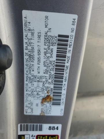 3TMJU4GN8FM179900 - 2015 TOYOTA TACOMA DOUBLE CAB PRERUNNER GRAY photo 12