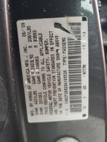 1HGCP26829A165526 - 2009 HONDA ACCORD EXL GRAY photo 12