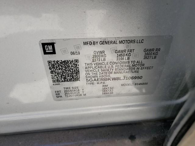 5GAERBKW8LJ106950 - 2020 BUICK ENCLAVE ESSENCE 灰色 照片 14