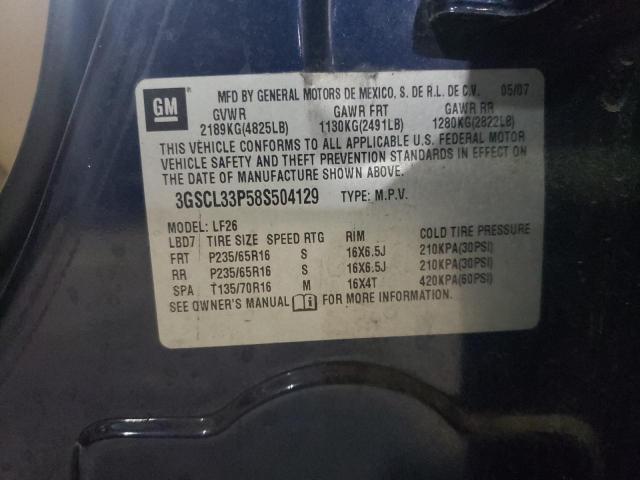 3GSCL33P58S504129 - 2008 SATURN VUE XE BLUE photo 12