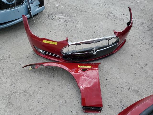 5YJSA1E47FF113946 - 2015 TESLA MODEL S RED photo 12