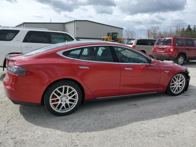 5YJSA1E47FF113946 - 2015 TESLA MODEL S RED photo 3