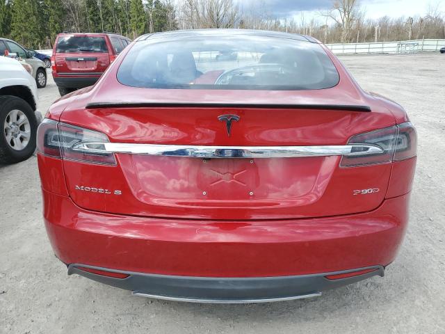 5YJSA1E47FF113946 - 2015 TESLA MODEL S RED photo 6