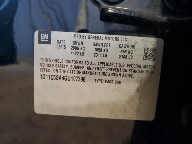 1G11C5SA4GU107398 - 2016 CHEVROLET MALIBU LIM LT 黑色 照片 13