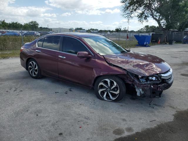 1HGCR2F77GA062374 - 2016 HONDA ACCORD EX MAROON photo 4