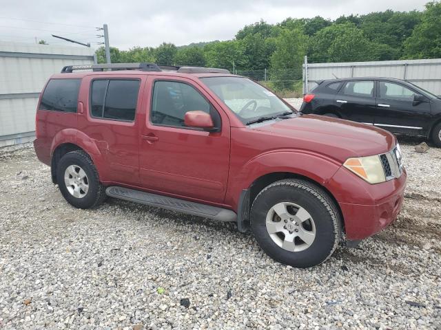 5N1AR18W27C625304 - 2007 NISSAN PATHFINDER LE 勃艮第红 照片 4