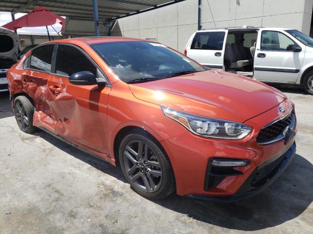 3KPF34AD4ME386784 - 2021 KIA FORTE GT LINE ORANGE photo 4