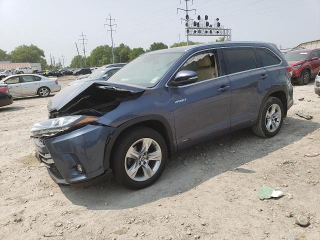 5TDDGRFH3KS061762 - 2019 TOYOTA HIGHLANDER HYBRID LIMITED BLUE photo 1