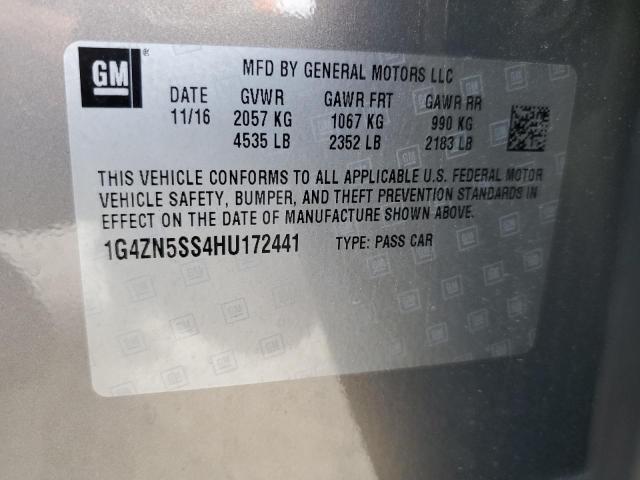 1G4ZN5SS4HU172441 - 2017 BUICK LACROSSE PREFERRED GRAY photo 12