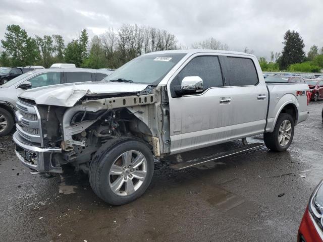 1FTEW1EG2GFB37044 - 2016 FORD F150 SUPERCREW SILVER photo 1