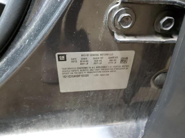 1G11C5SA6DF163326 - 2013 CHEVROLET MALIBU 1LT GRAY photo 12