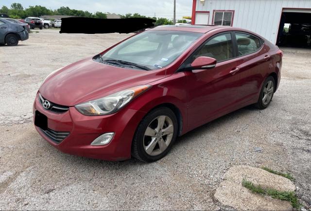 KMHDH4AE1CU279124 - 2012 HYUNDAI ELANTRA GLS RED photo 2