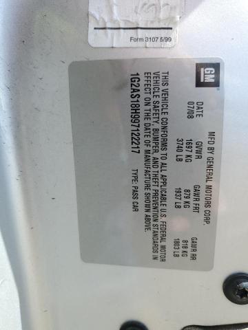 1G2AS18H997122217 - 2009 PONTIAC G5 Argent photo 12