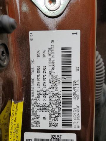 5TFAW5F10EX405371 - 2014 TOYOTA TUNDRA CREWMAX PLATINUM 棕色 照片 13