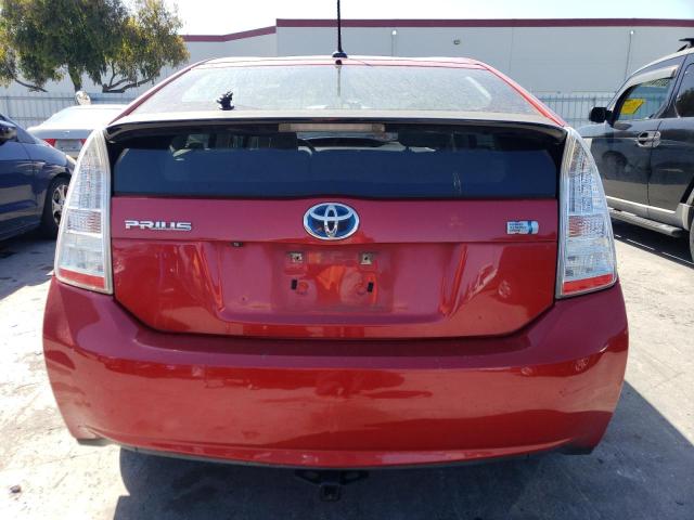 JTDKN3DU3A0228049 - 2010 TOYOTA PRIUS RED photo 6