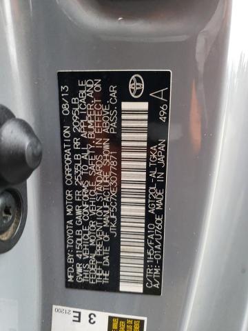 JTKJF5C7XE3077871 - 2014 TOYOTA SCION TC 灰色 照片 12