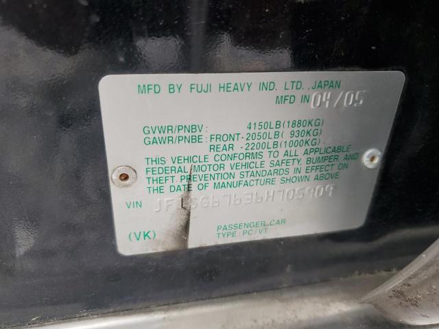 JF1SG67636H705909 - 2006 SUBARU FORESTER 2.5X LL BEAN BLACK photo 12