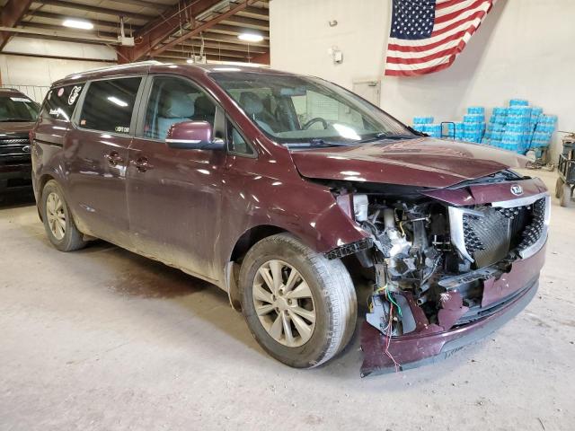 KNDMB5C19G6194936 - 2016 KIA SEDONA LX BURGUNDY photo 4