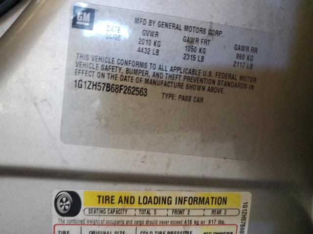 1G1ZH57B68F262563 - 2008 CHEVROLET MALIBU 1LT 银色 照片 12