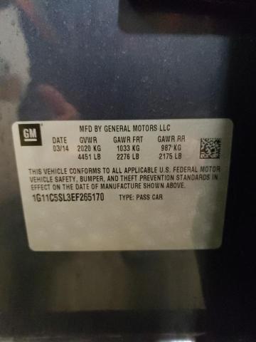 1G11C5SL3EF265170 - 2014 CHEVROLET MALIBU 1LT BLUE photo 12