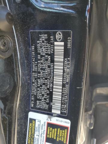 4T1BK1EB4EU123265 - 2014 TOYOTA AVALON BASE 黑色 照片 12