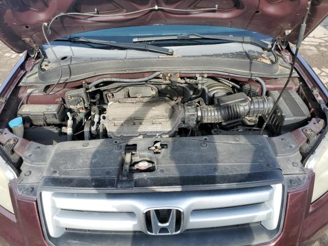 5FNYF18157B017702 - 2007 HONDA PILOT LX MAROON photo 11