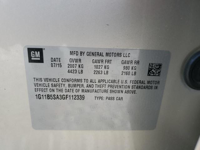 1G11B5SA3GF112339 - 2016 CHEVROLET MALIBU LIM LS თაფლისფერი ფოტო 13