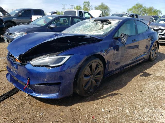 5YJSA1E56PF513152 - 2023 TESLA MODEL S BLUE photo 1