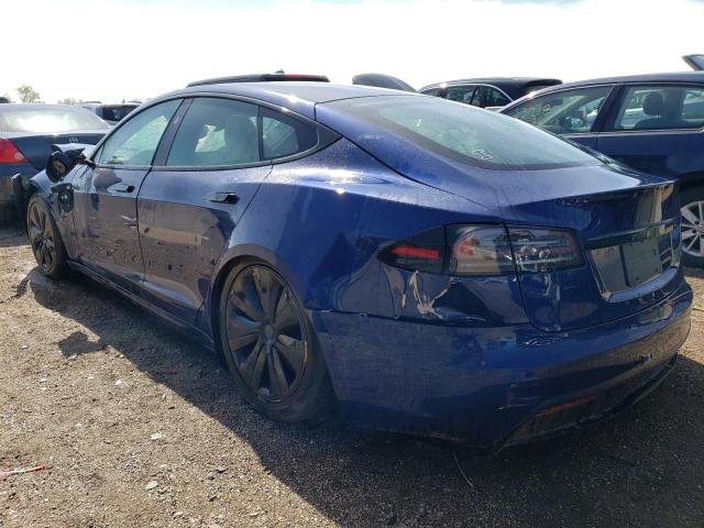 5YJSA1E56PF513152 - 2023 TESLA MODEL S BLUE photo 2