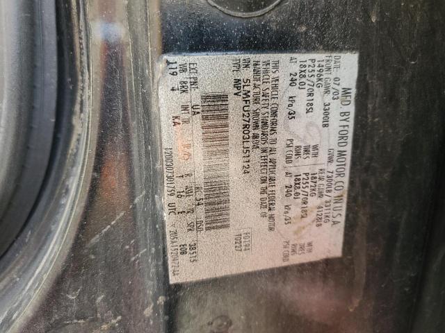 5LMFU27R03LJ51124 - 2003 LINCOLN NAVIGATOR შავი ფოტო 12