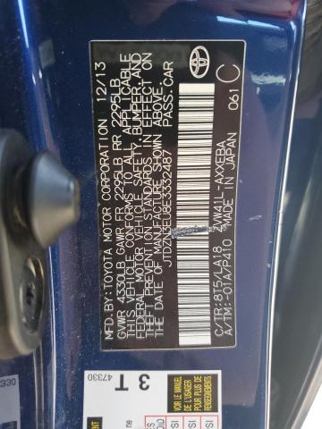 JTDZN3EU8E3332487 - 2014 TOYOTA PRIUS V BLUE photo 12