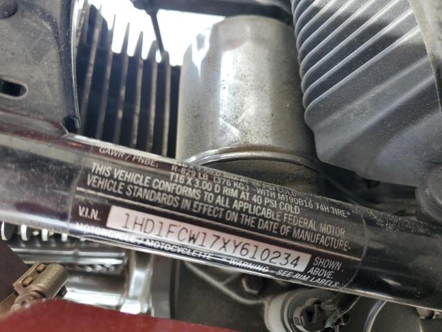 1HD1FCW17XY610234 - 1999 HARLEY-DAVIDSON FLHTCUI ნარინჯისფერი ფოტო 10